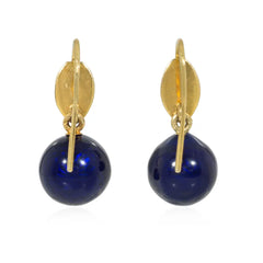 Antique blue enamel and diamond star earrings