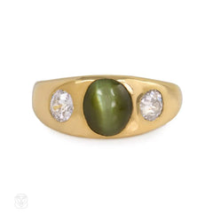 Antique cat's eye chysoberyl ring