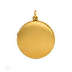 Antique circular gold locket