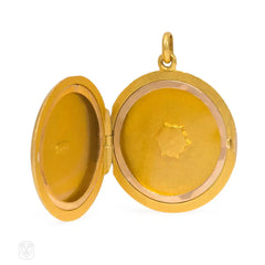 Antique circular gold locket