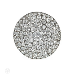 Antique circular pavé diamond ring