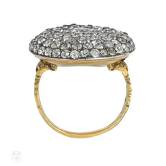 Antique circular pavé diamond ring