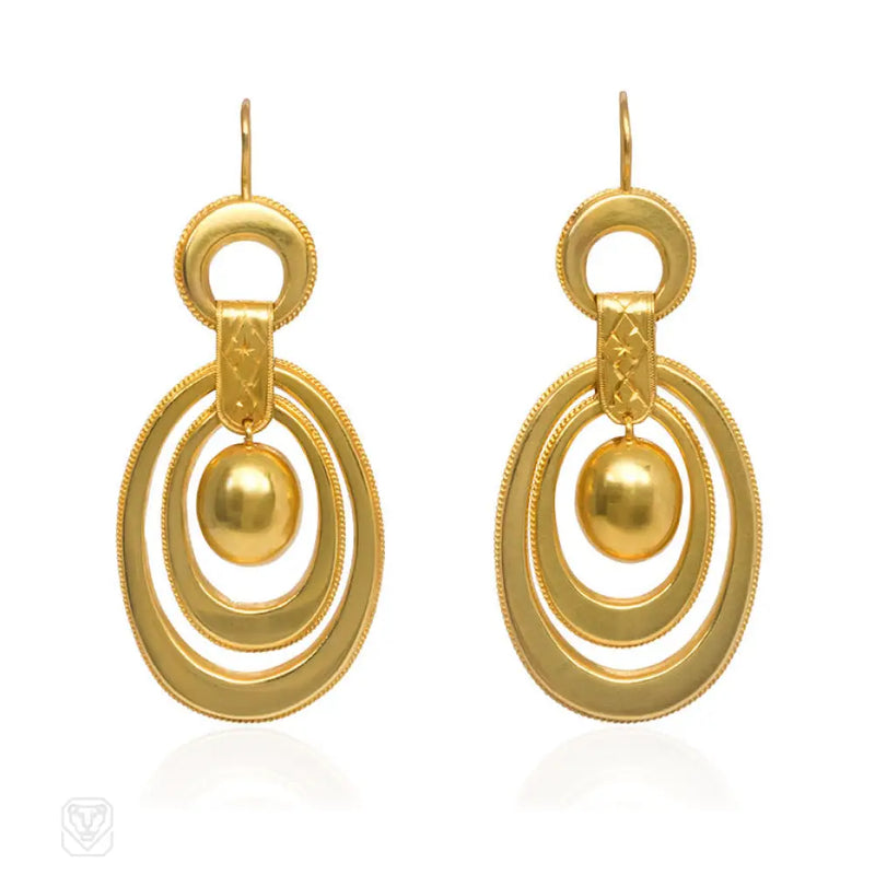 Antique Concentric Hoop Earrings