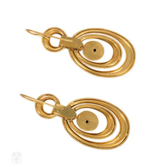 Antique concentric hoop earrings