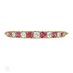Antique diamond and tourmaline bracelet