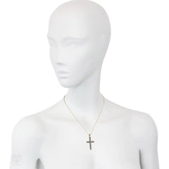 Antique diamond cross, France