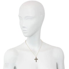 Antique diamond cross pendant