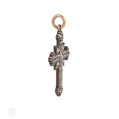 Antique diamond cross pendant