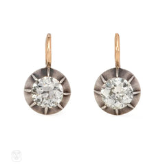 Antique diamond earrings, Austro-Hungary