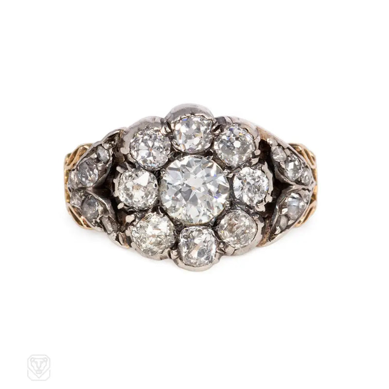 Antique Diamond Flower Ring