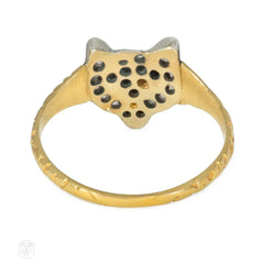 Antique diamond fox ring
