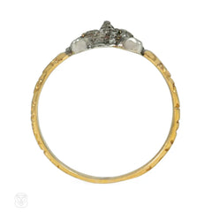 Antique diamond fox ring