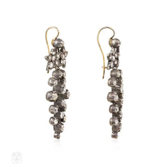 Antique diamond grape earrings