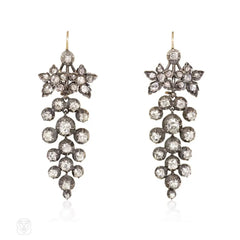 Antique diamond grape earrings