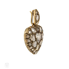 Antique diamond heart locket