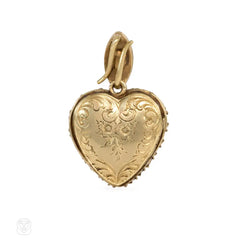 Antique diamond heart locket