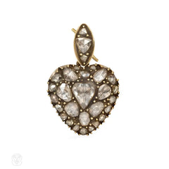 Antique diamond heart locket