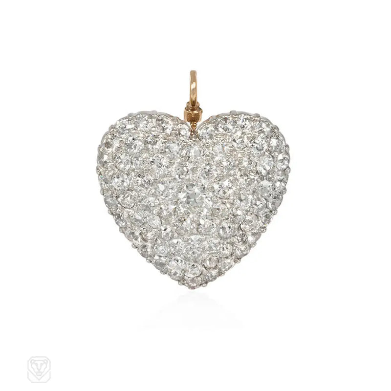 Antique Diamond Heart Pendant