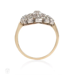 Antique diamond latticework ring