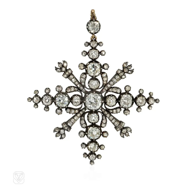 Antique Diamond Starburst Pendant