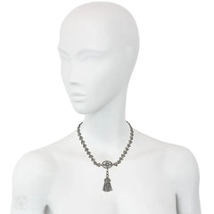 Antique diamond tassel necklace