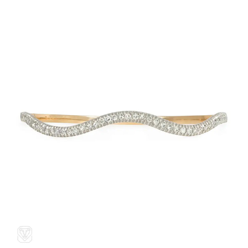 Antique Diamond Wave Bracelet