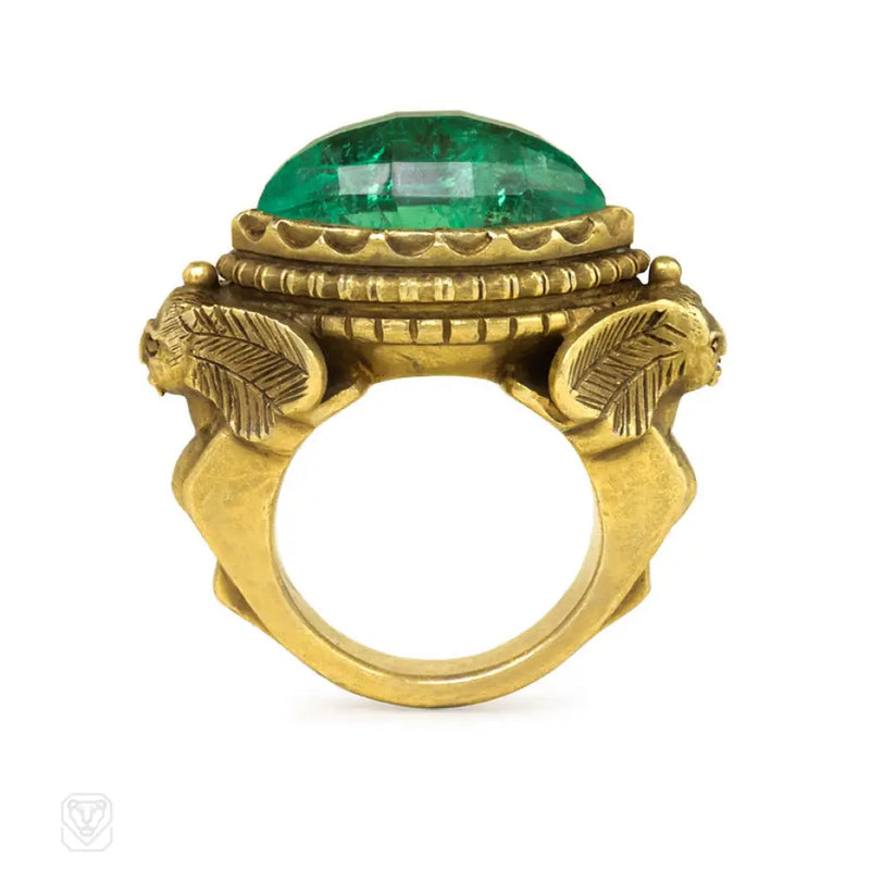 Antique Egyptian Revival Poison Ring Marcus & Co.