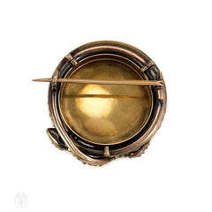 Antique enamel and gemset brooch of Cleopatra