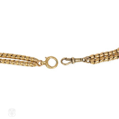 Antique English gold scaled long chain