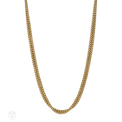 Antique English gold scaled long chain