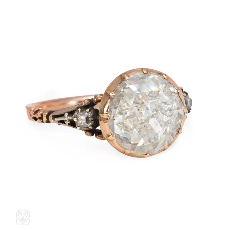 Antique Foiled Rose - Cut Diamond Ring