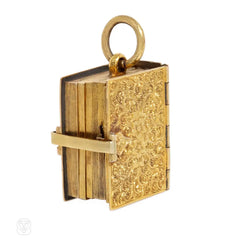 Antique folding book locket