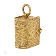 Antique folding book locket