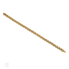 Antique French gold and diamond link bracelet