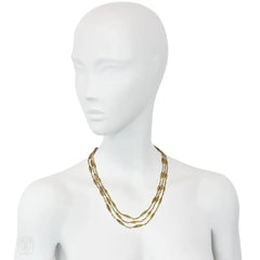Antique French gold longue chaine necklace