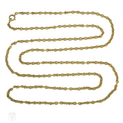 Antique French gold mariner link chain
