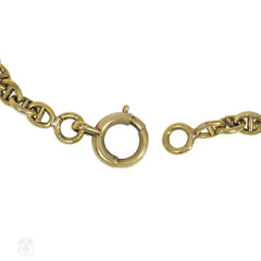 Antique French gold mariner link chain