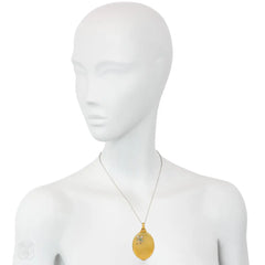 Antique French gold mirror pendant