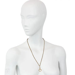 Antique French two-color gold and platinum chain