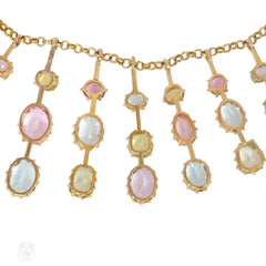 Antique gem-set bib necklace