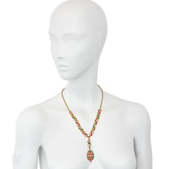 Antique gem-set giardinetto necklace