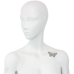 Antique gold and diamond butterfly brooch