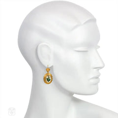 Antique gold and Essex crystal earrings