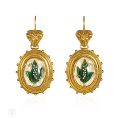 Antique gold and Essex crystal earrings