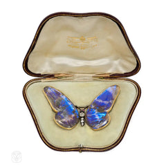 Antique gold and gemset butterfly brooch, Mappin & Webb, London