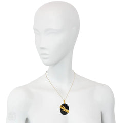 Antique gold and onyx snake locket