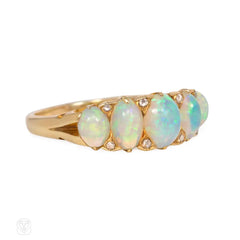 Antique gold and opal ring