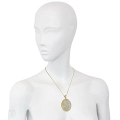 Antique gold and pavé pearl locket