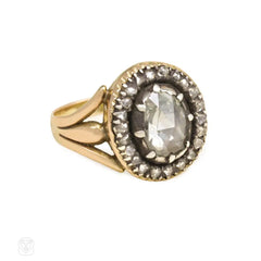 Antique gold and rose diamond ring