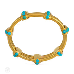 Antique gold and turquoise bracelet